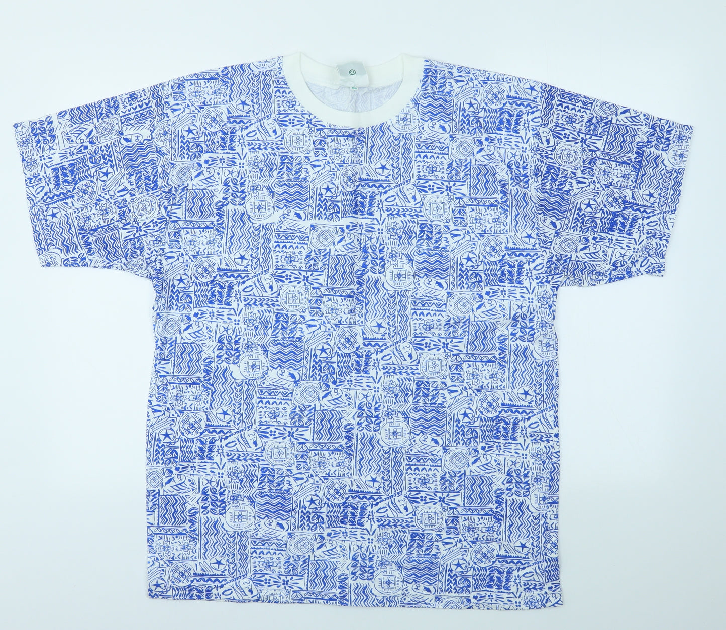 Canada Mens Blue Floral   T-Shirt Size XL