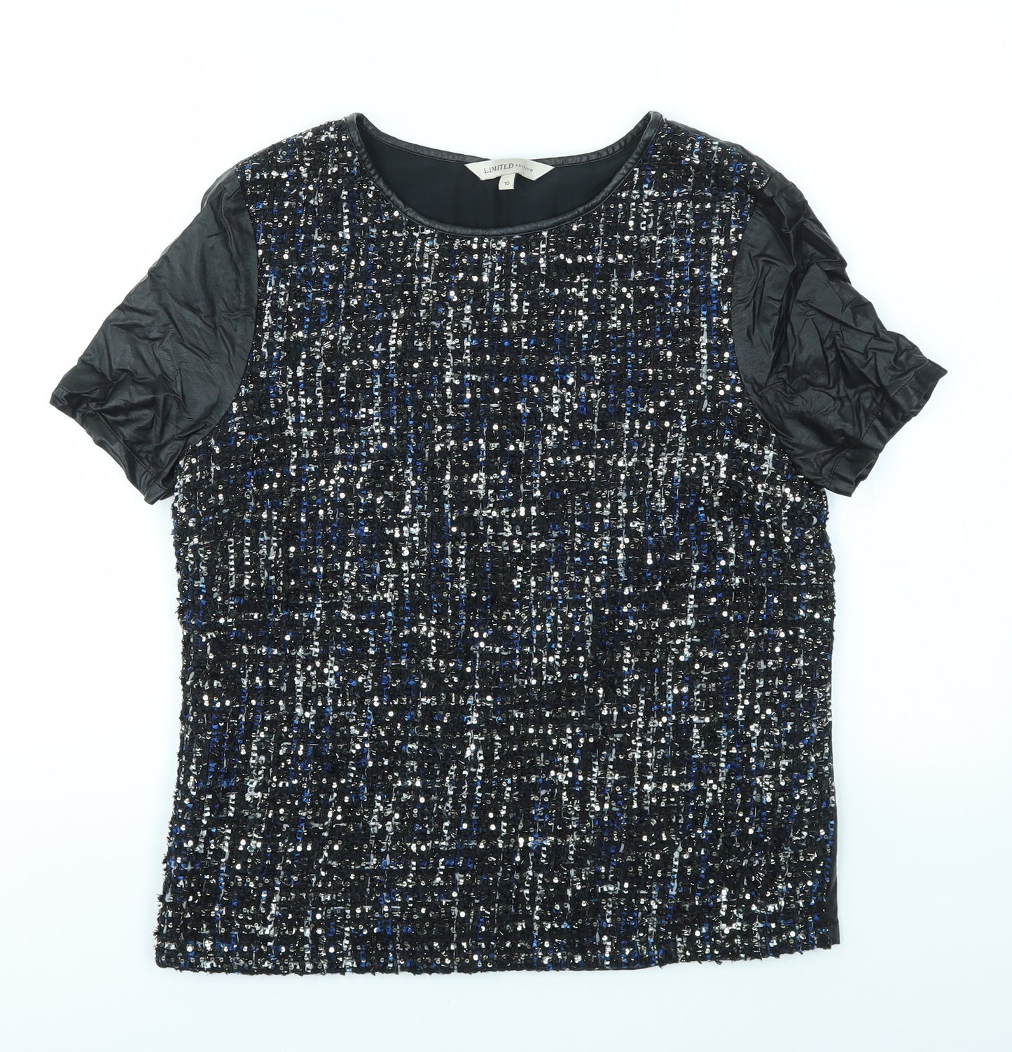 M&S Womens Black   Basic T-Shirt Size 10