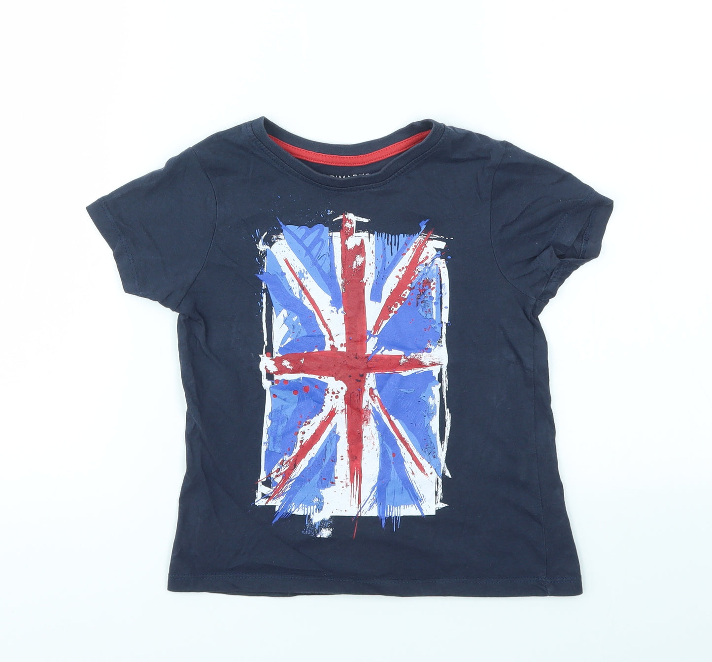 Primark Girls Blue   Basic T-Shirt Size 4-5 Years