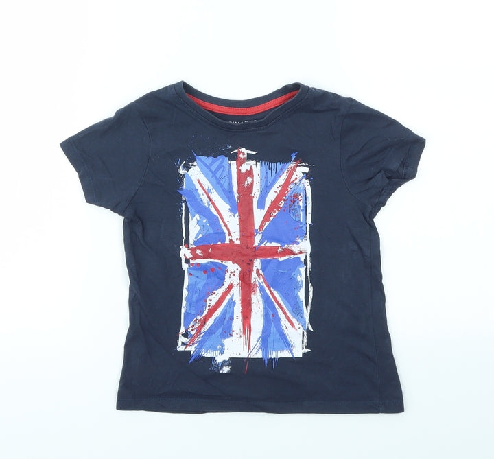 Primark Girls Blue   Basic T-Shirt Size 4-5 Years