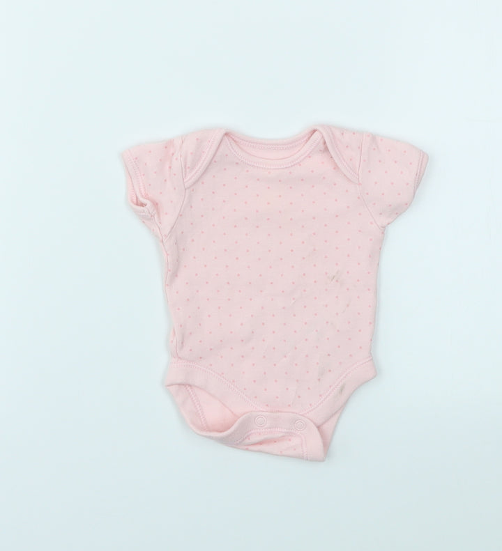 George Girls Pink Spotted  Babygrow One-Piece Size Newborn