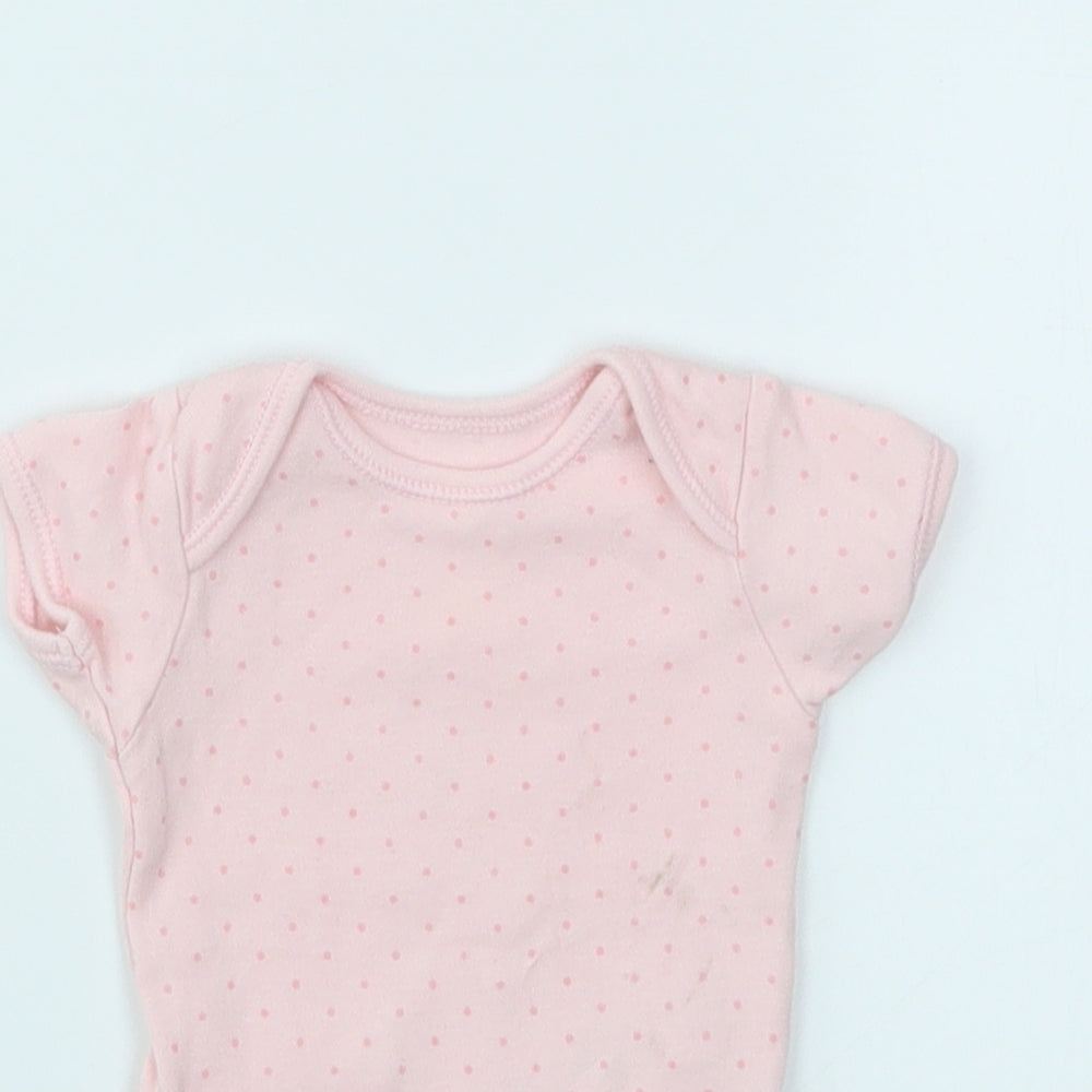 George Girls Pink Spotted  Babygrow One-Piece Size Newborn