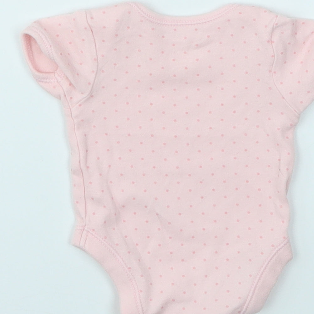 George Girls Pink Spotted  Babygrow One-Piece Size Newborn