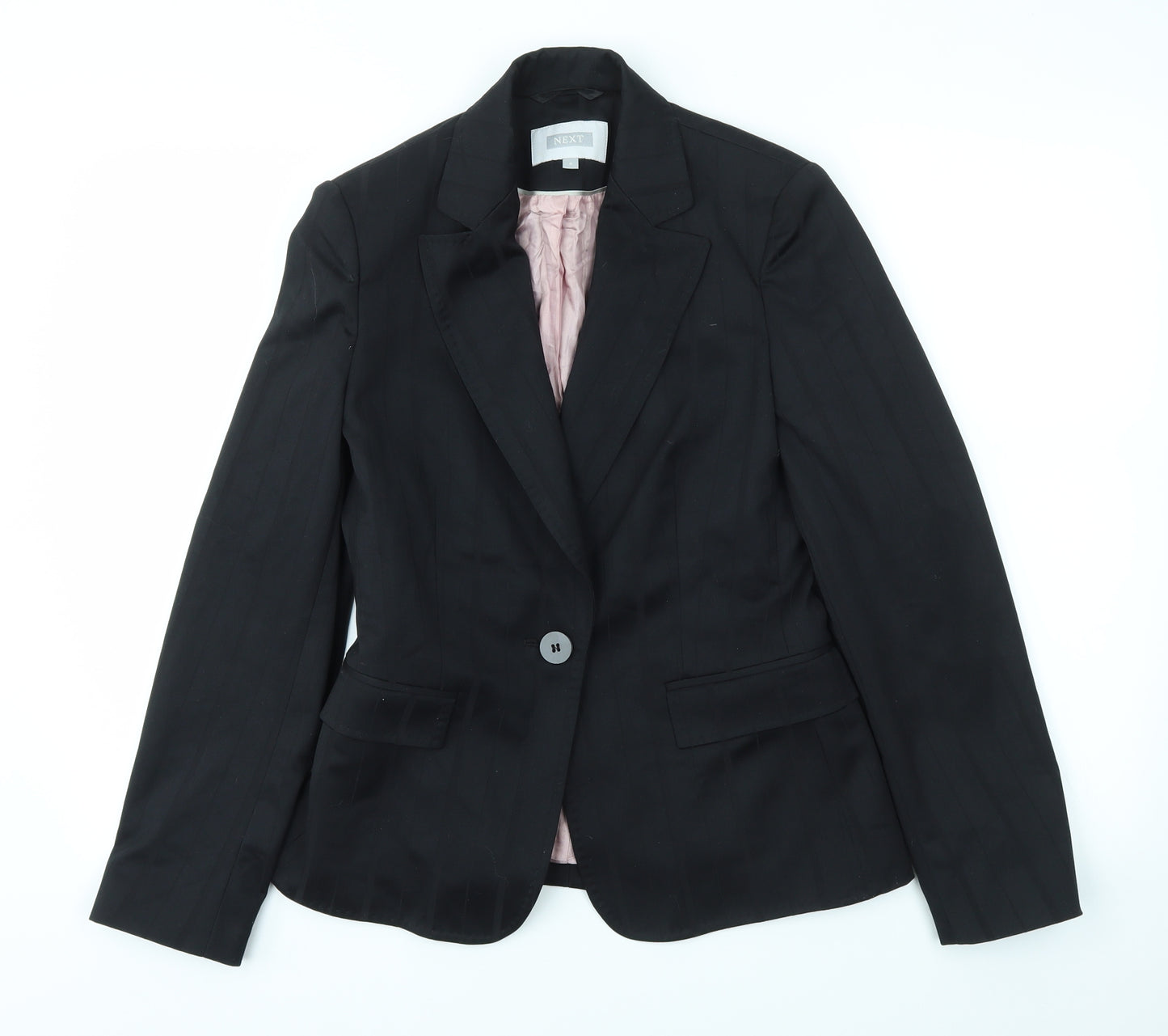 NEXT Womens Black Striped  Jacket Blazer Size 6