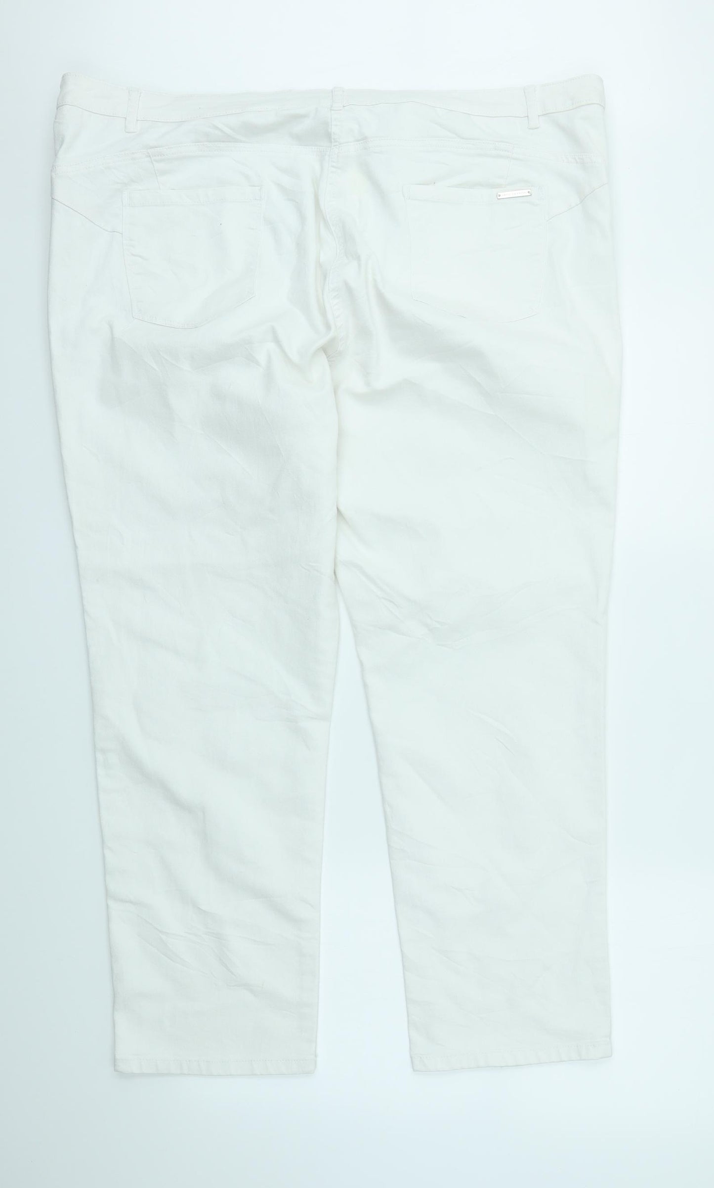 DAVID EMANUEL Womens White   Skinny Jeans Size 24 L26 in