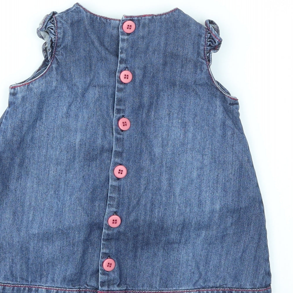 mamas & papas Girls Blue   Fit & Flare  Size 9-12 Months