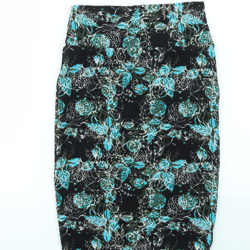 LuLaRoe Womens Multicoloured Floral  A-Line Skirt Size XS  - stretch waistband