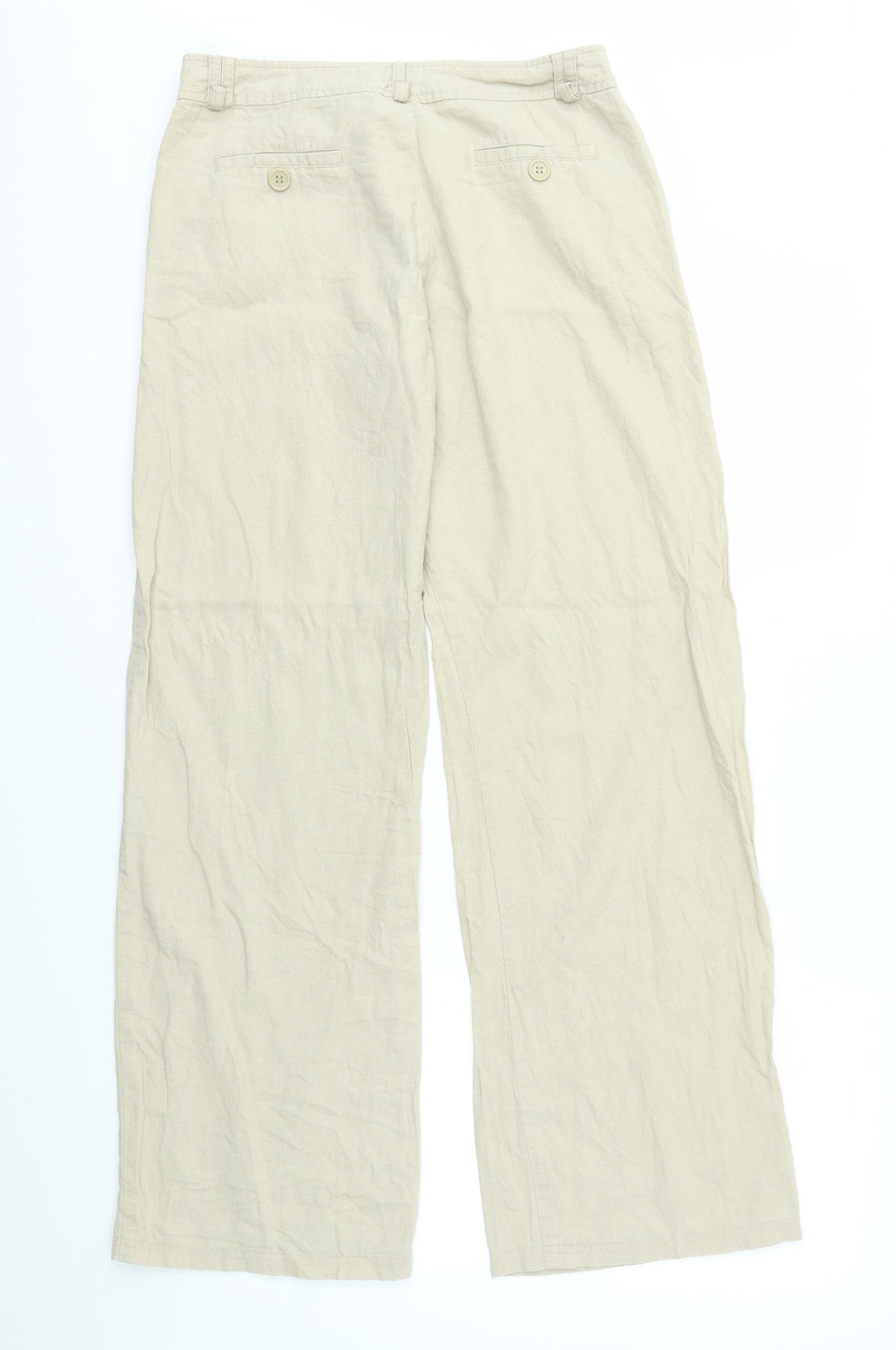 Dorothy Perkins Womens Beige   Trousers  Size 10 L30 in