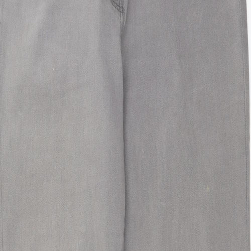 Preworn Womens Grey  Denim Straight Jeans Size 12 L27 in
