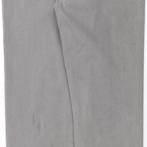 Preworn Womens Grey  Denim Straight Jeans Size 12 L27 in
