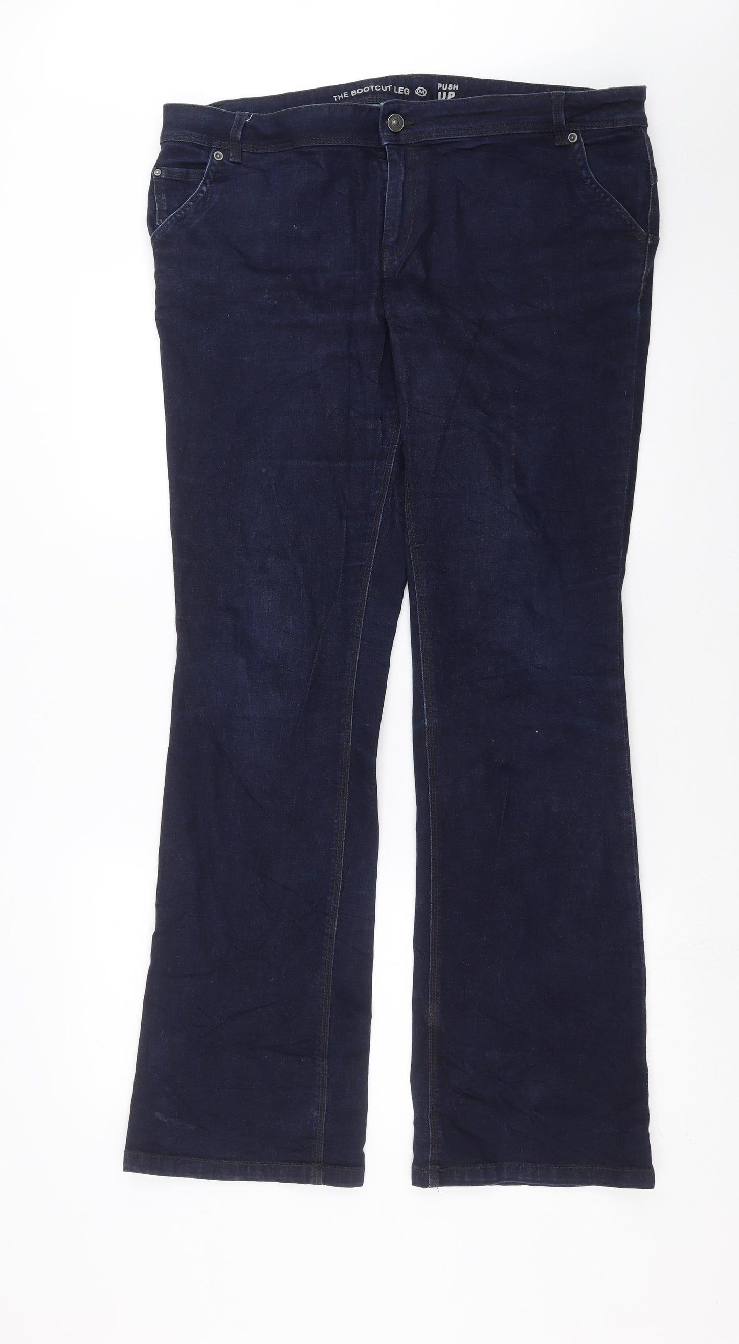 C&A Womens Blue  Denim Bootcut Jeans Size 18 L33 in