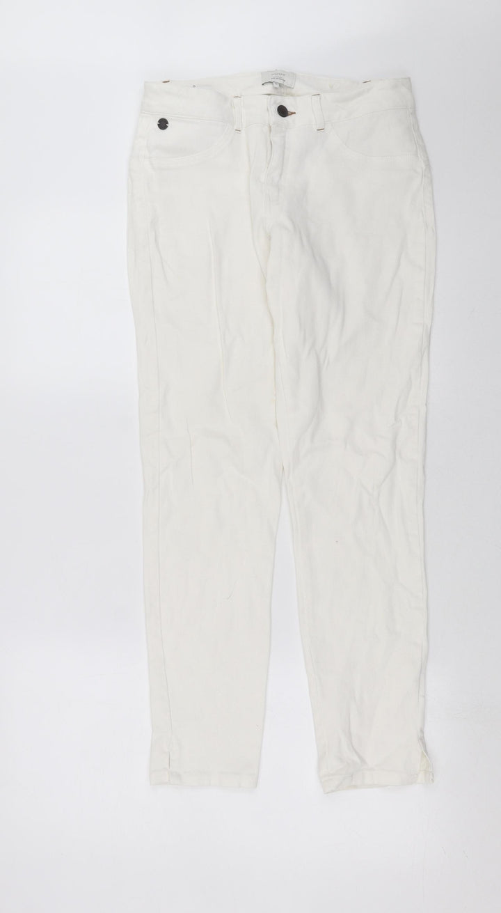 Numph Womens White Denim Straight Jeans Size 10 L28 in