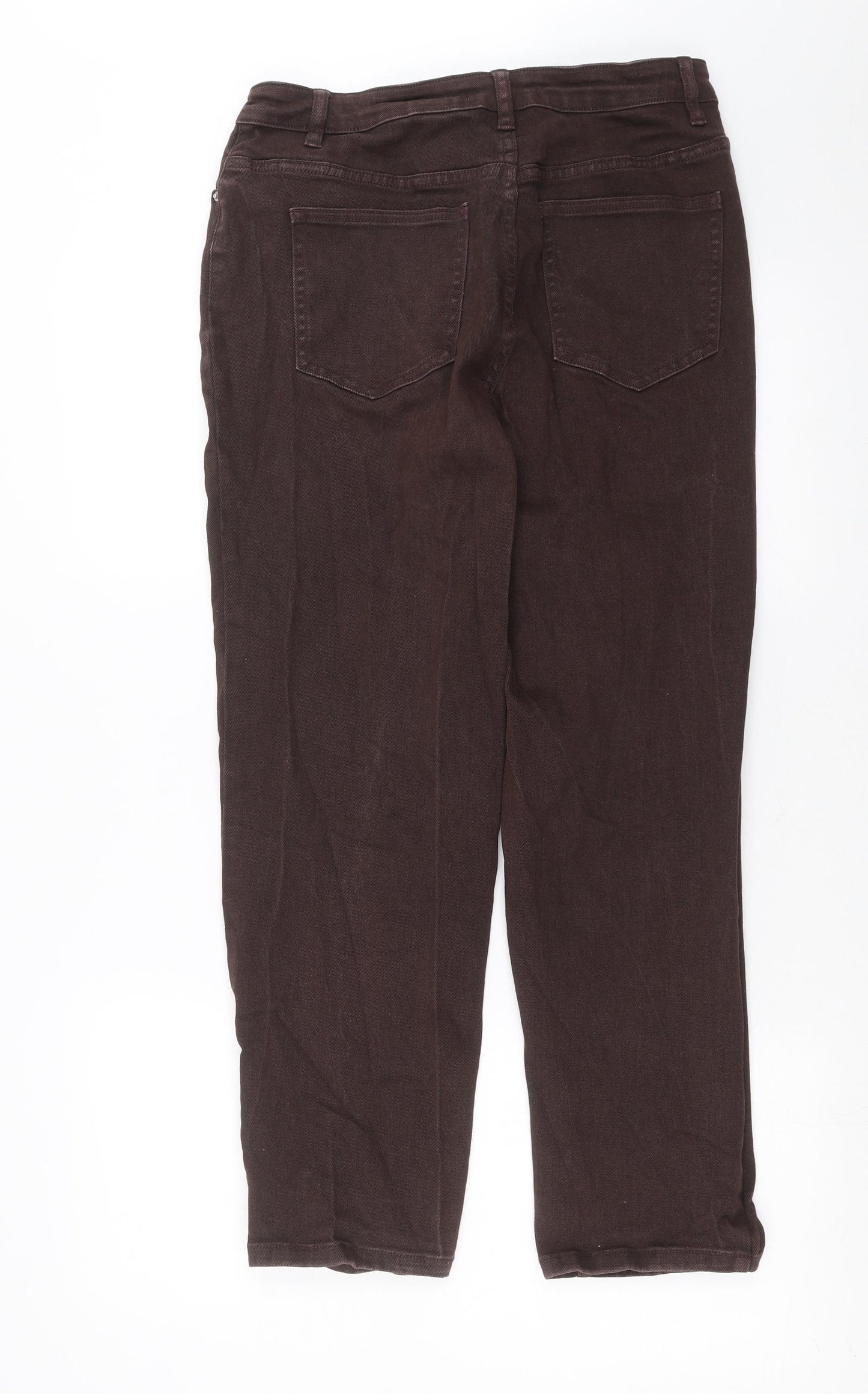 NEXT Womens Brown  Denim Straight Jeans Size 12 L27 in