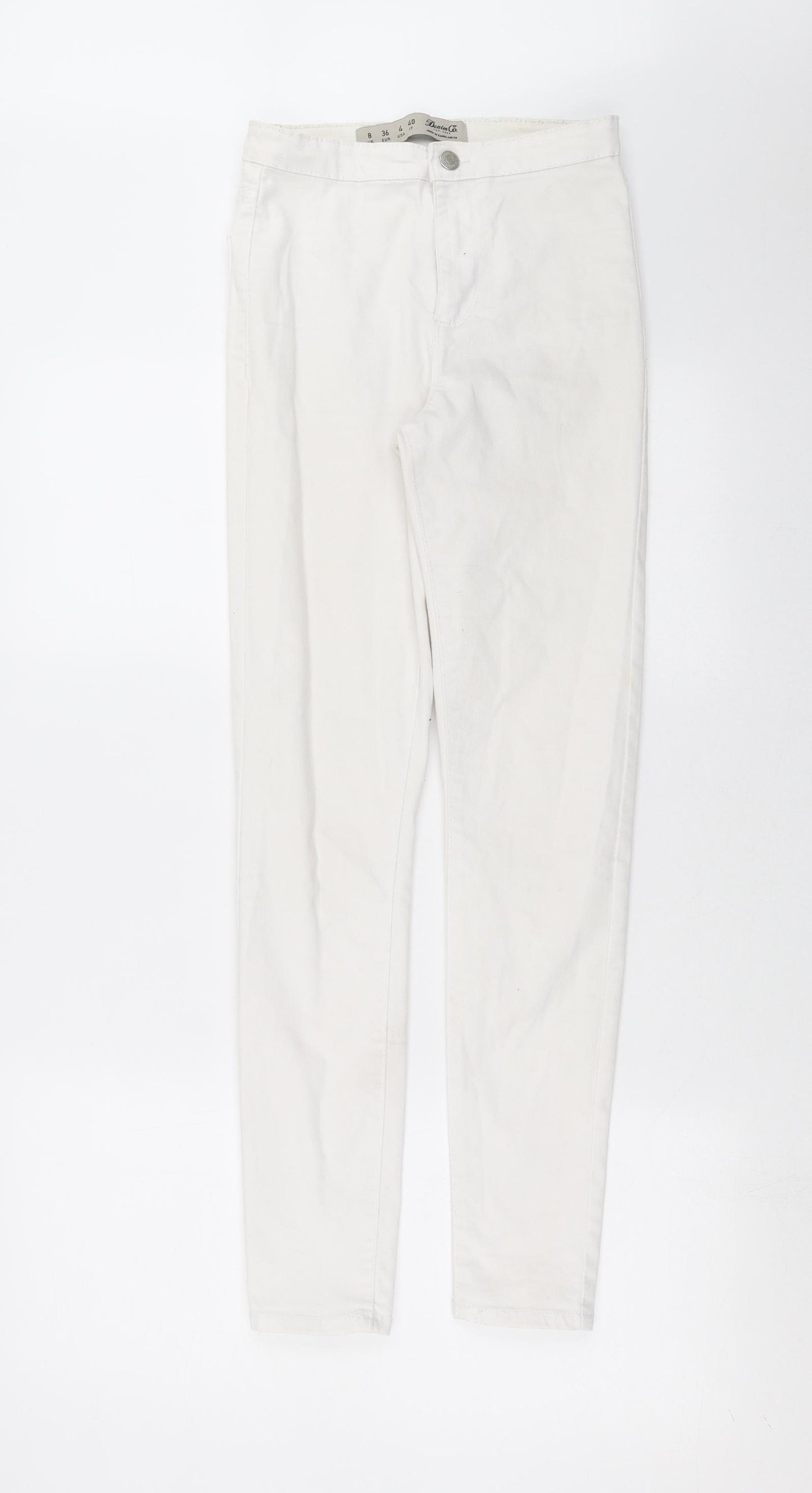 Primark Womens White  Denim Skinny Jeans Size 8 L28 in