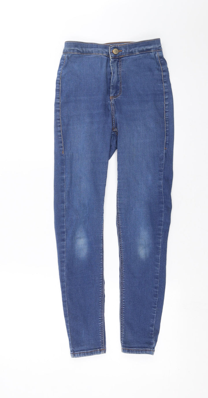 Topshop Womens Blue Denim Skinny Jeans Size 24 in L26 in