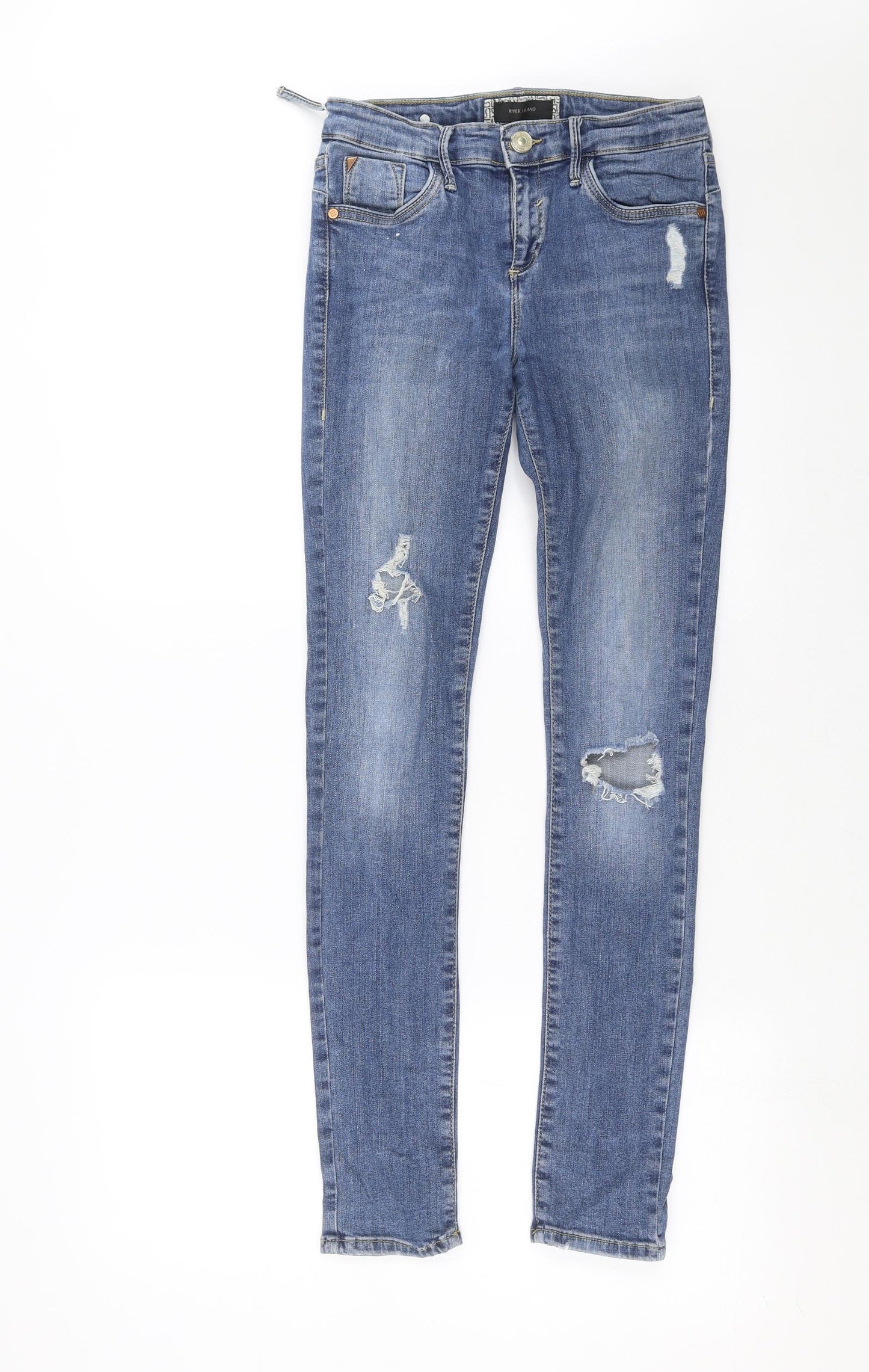 River Island Womens Blue  Denim Skinny Jeans Size 10 L30 in