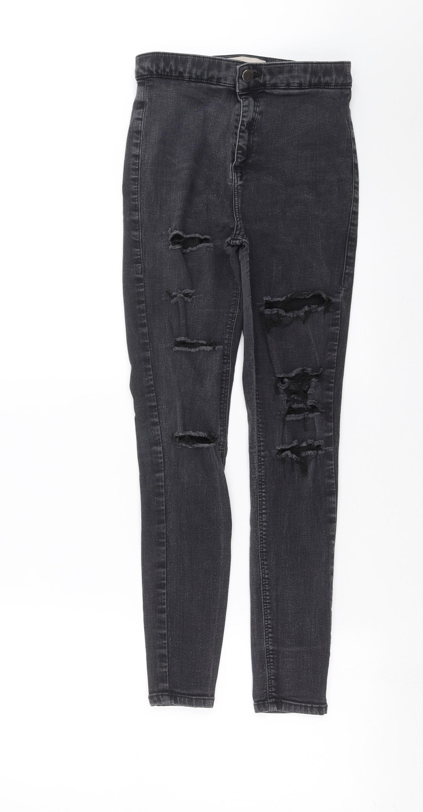Topshop Womens Grey  Denim Skinny Jeans Size 25 in L27 in