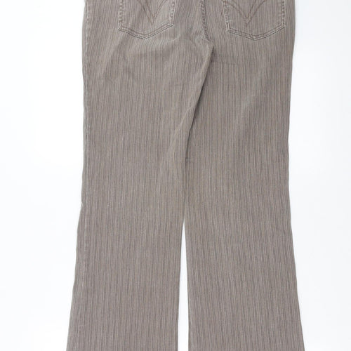 Papaya Womens Beige Striped  Trousers  Size 10 L30 in
