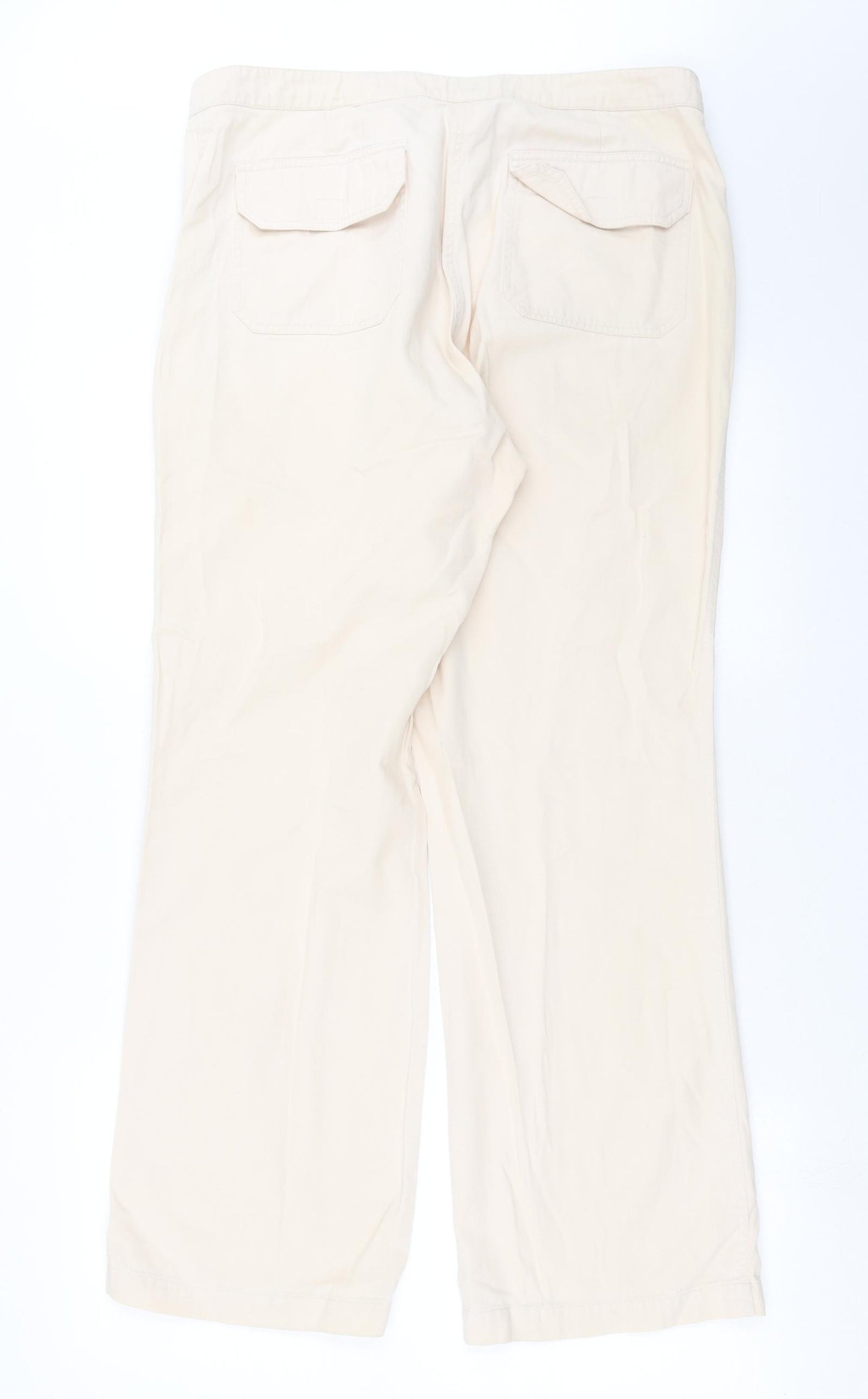 Essential Style Womens Beige   Trousers  Size 16 L29 in