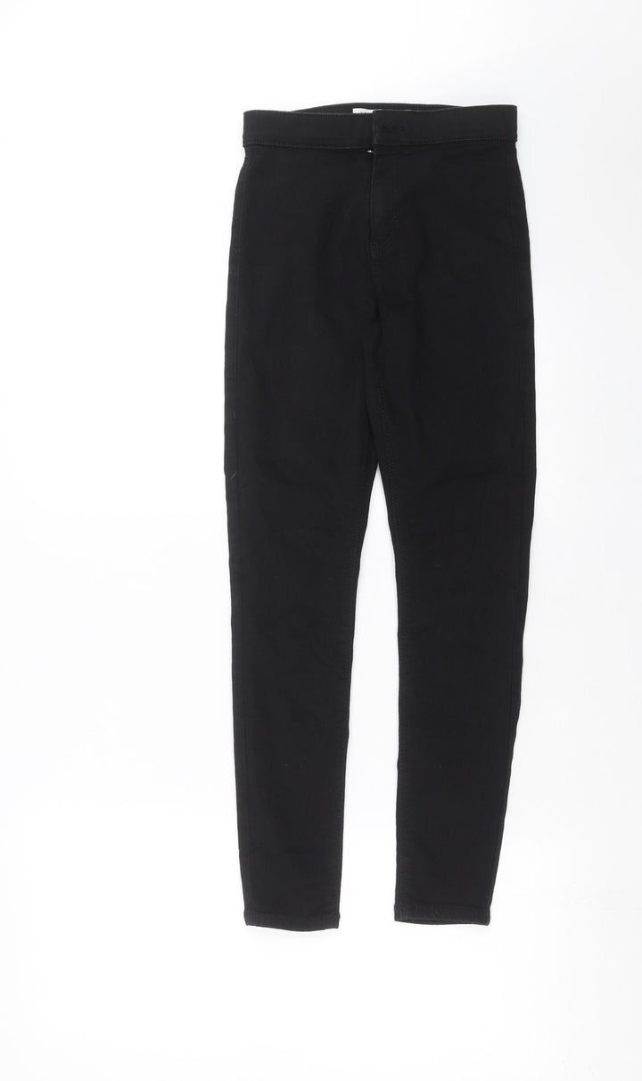 Topshop Womens Black Denim Skinny Jeans Size 24 in L25 in