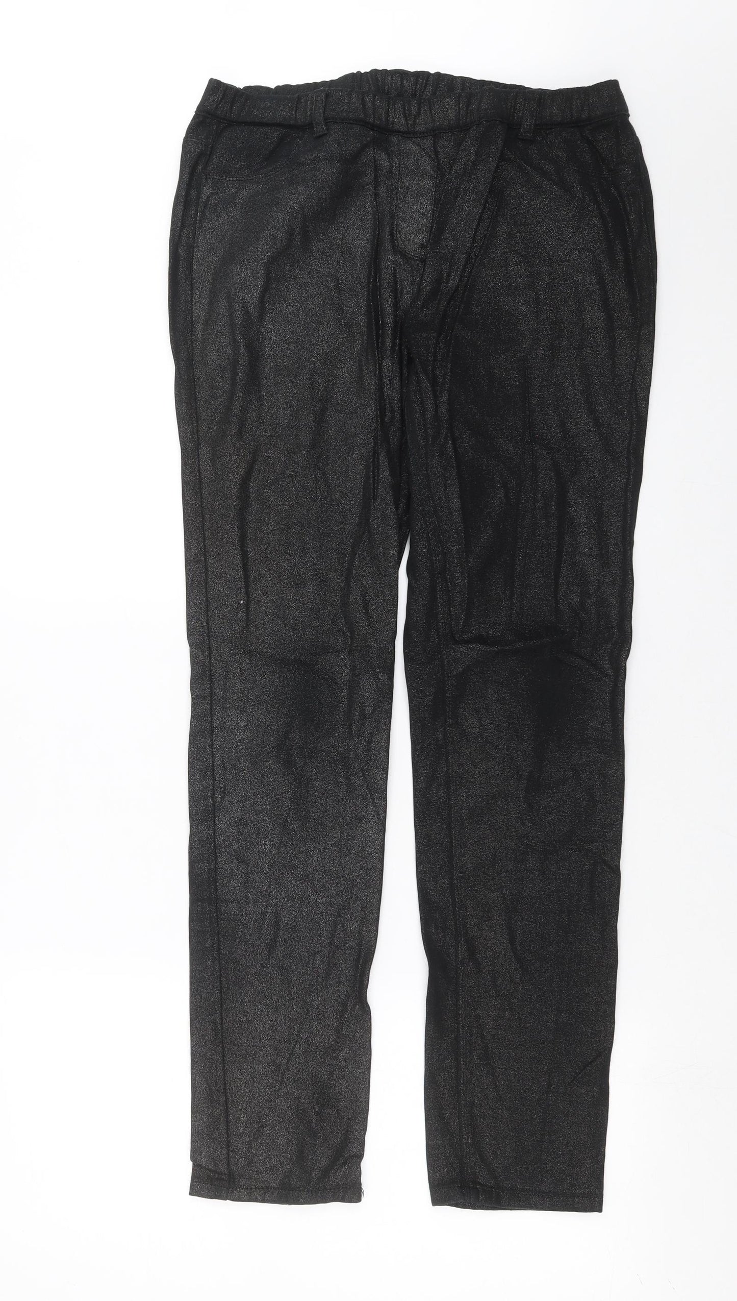 Preworn Womens Black   Jegging Jeans Size 32 in L30 in - glittery