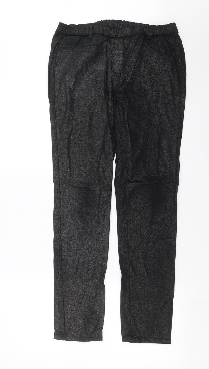 Preworn Womens Black Jegging Jeans Size 32 in L30 in - glittery