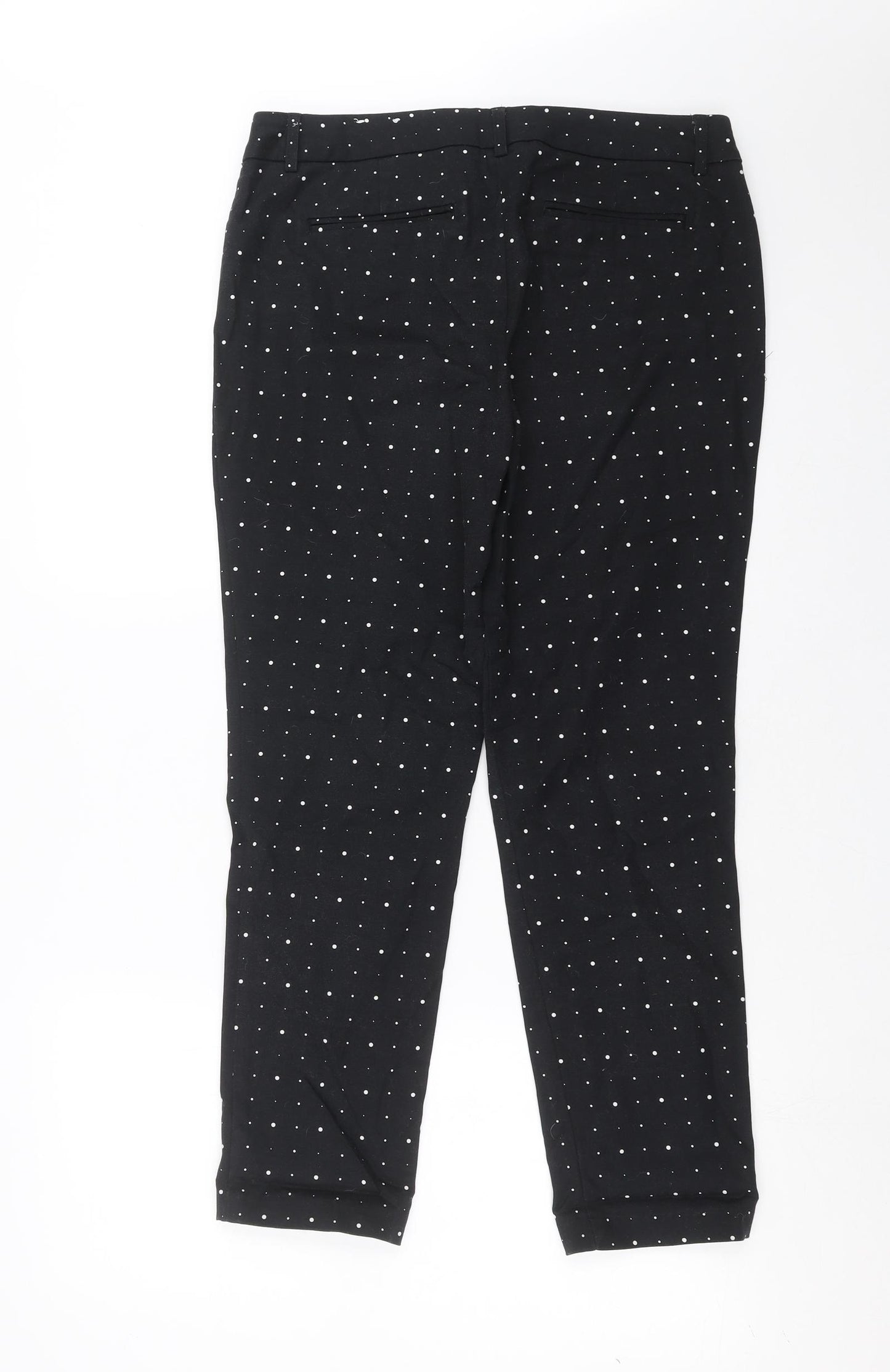 Lila Rose Womens Black Polka Dot  Trousers  Size 12 L27 in