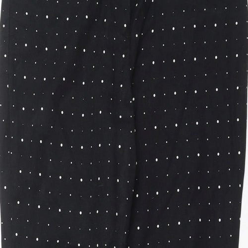 Lila Rose Womens Black Polka Dot  Trousers  Size 12 L27 in