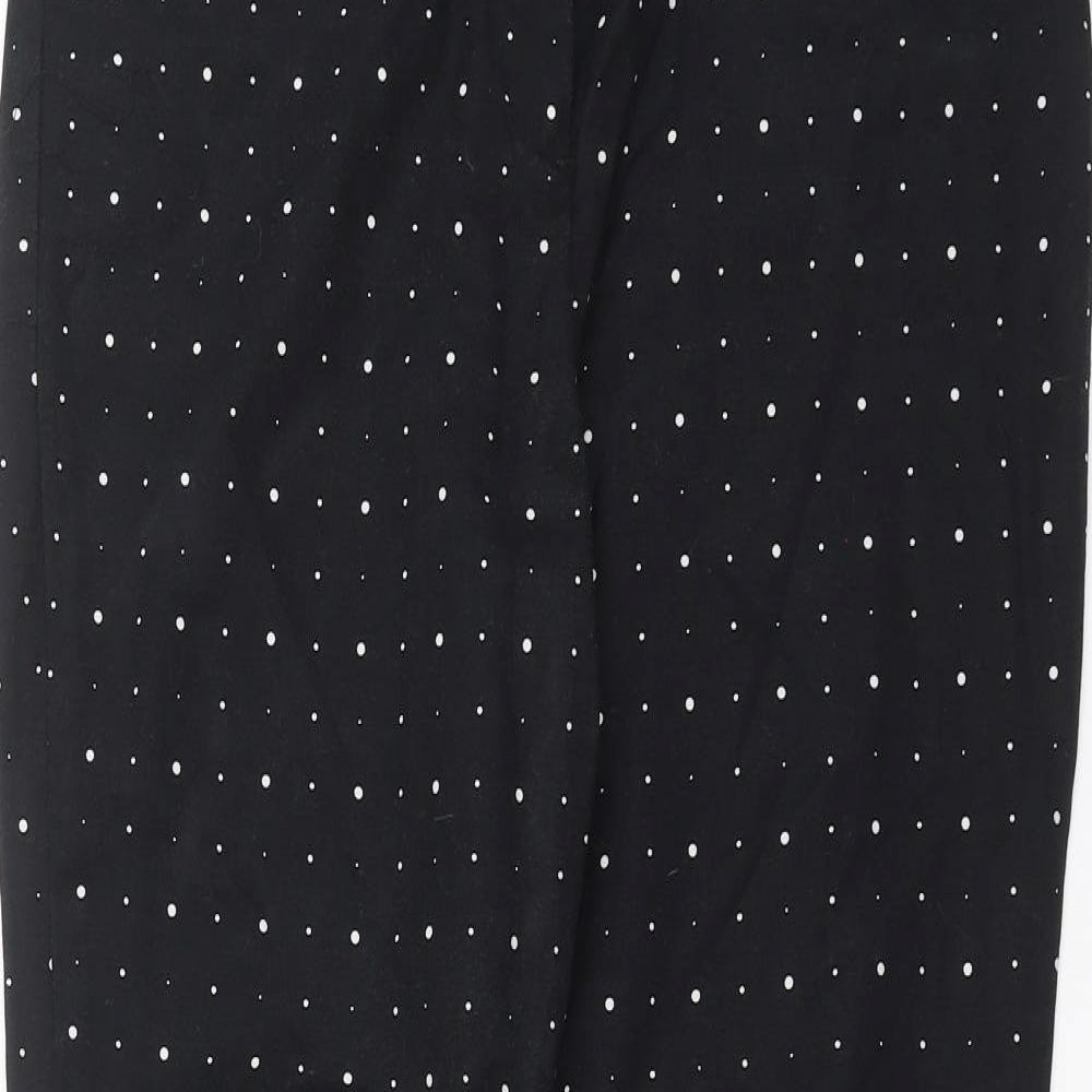 Lila Rose Womens Black Polka Dot  Trousers  Size 12 L27 in