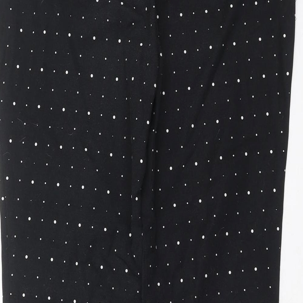 Lila Rose Womens Black Polka Dot  Trousers  Size 12 L27 in