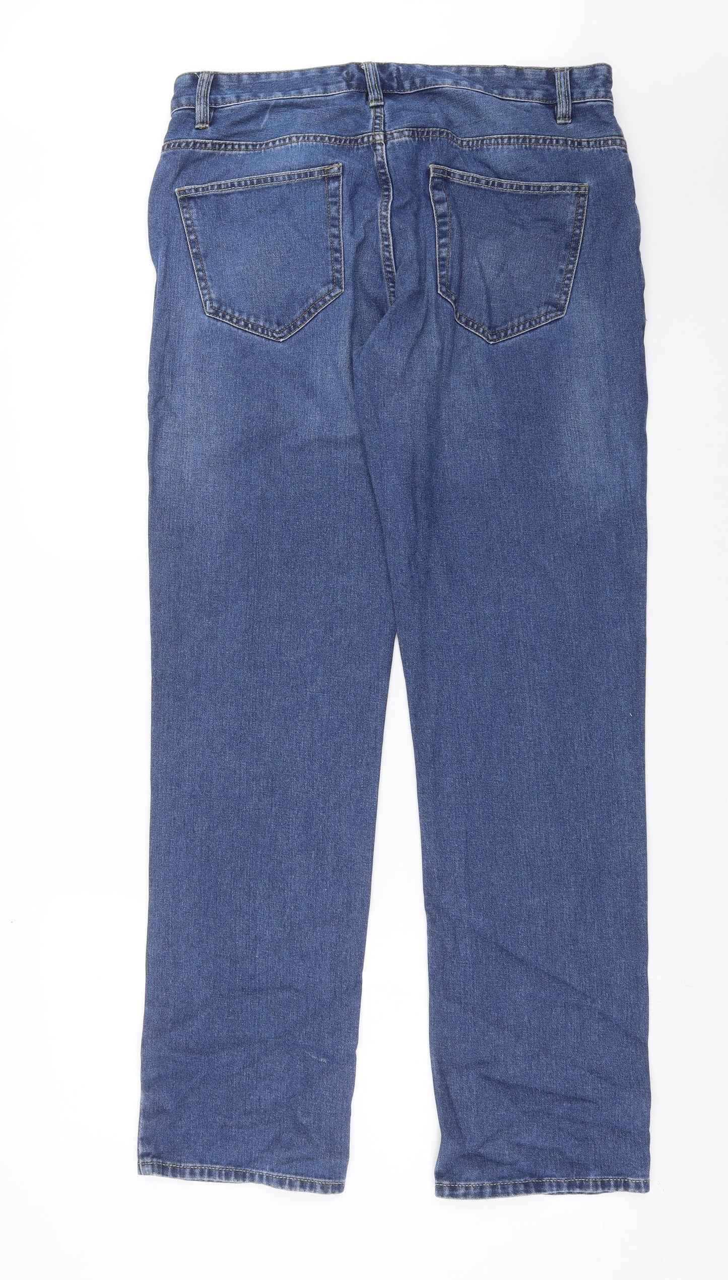 Studio Mens Blue  Denim Straight Jeans Size 34 in L33 in
