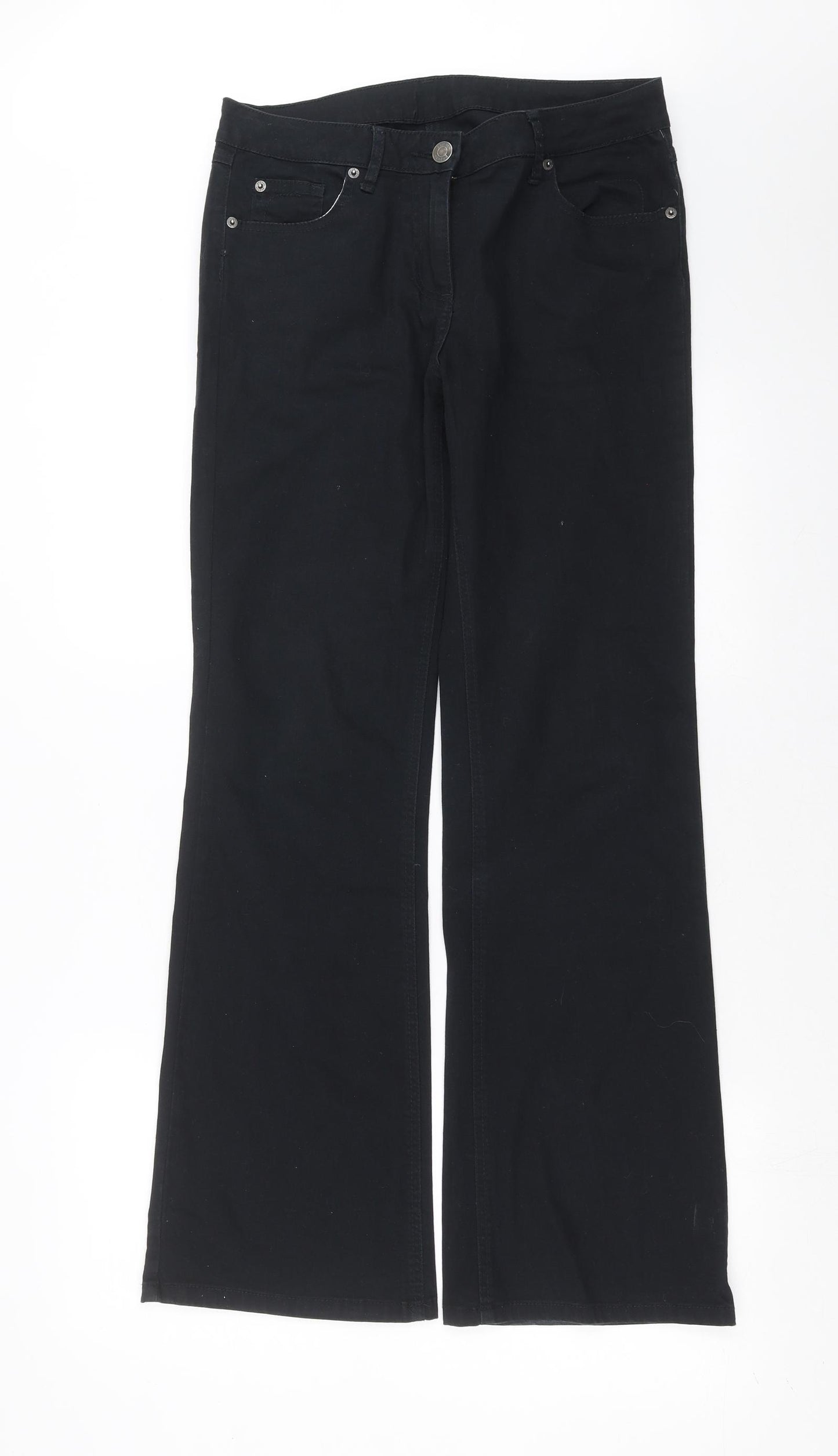 Matalan Womens Black  Denim Straight Jeans Size 10 L31 in