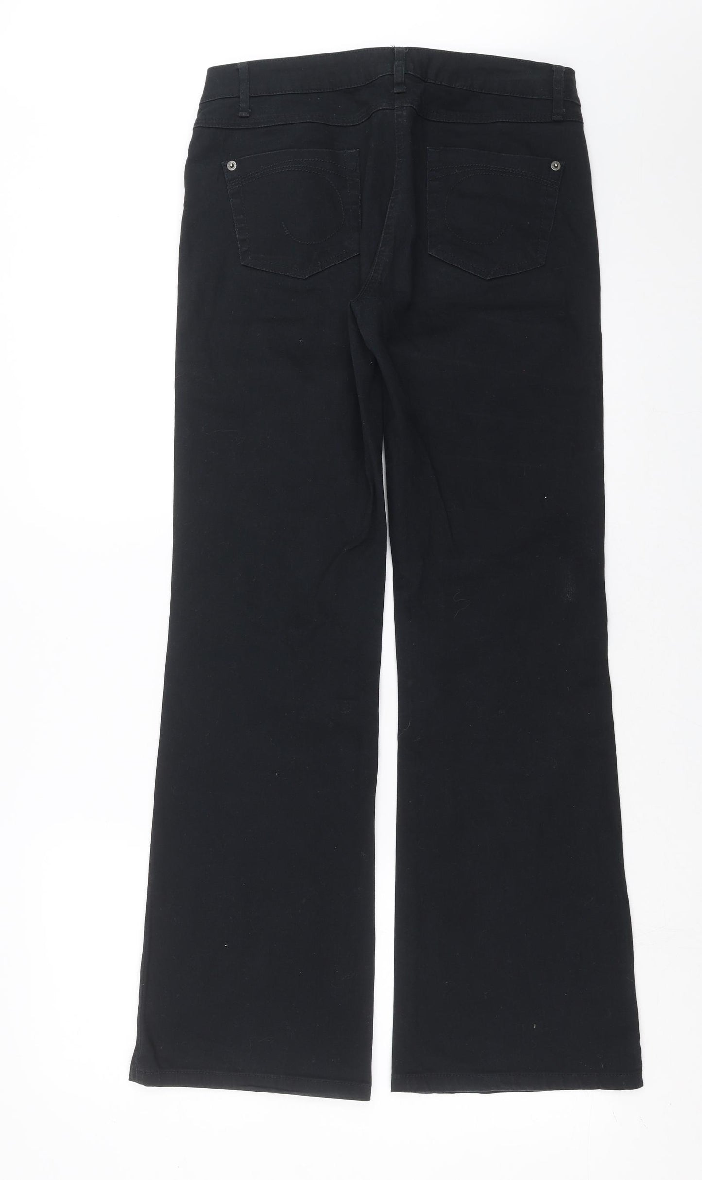 Matalan Womens Black  Denim Straight Jeans Size 10 L31 in