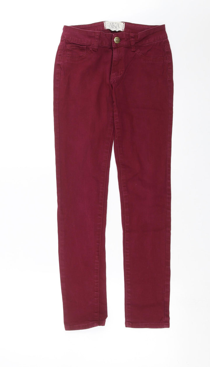 AKA Womens Purple  Denim Skinny Jeans Size 26 in L29 in