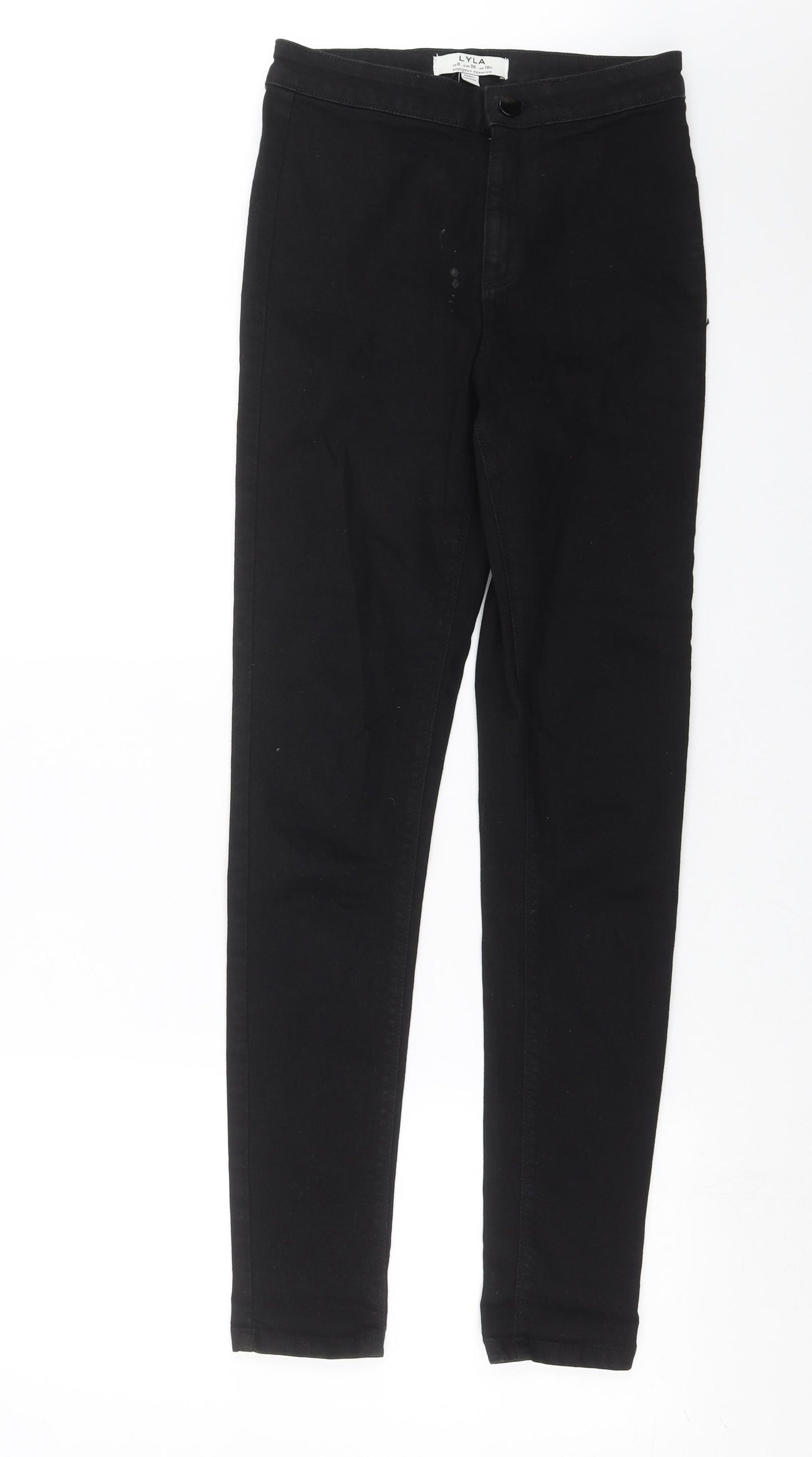 Dorothy Perkins Womens Black  Denim Skinny Jeans Size 10 L30 in