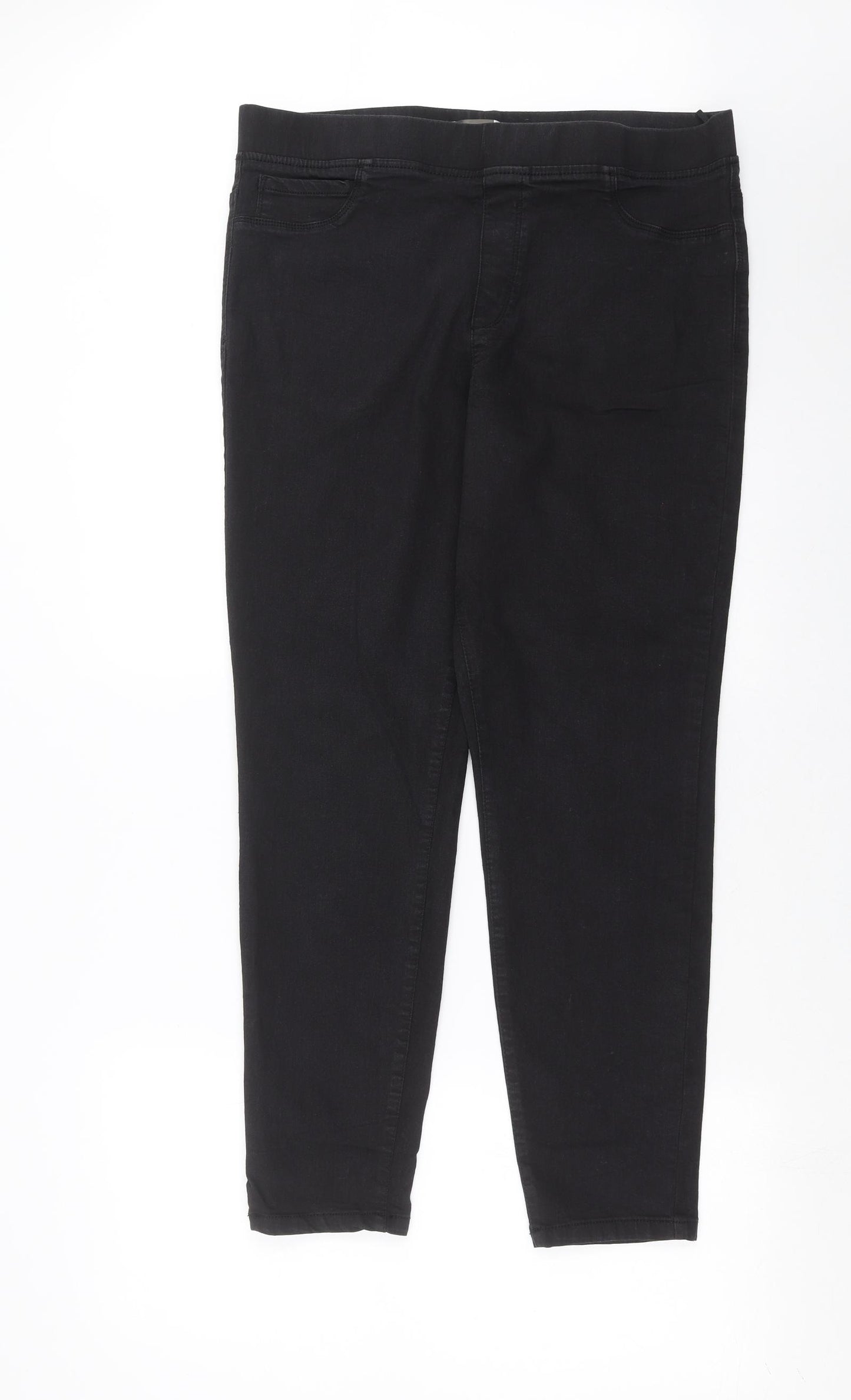 Pep&Co Womens Black  Denim Jegging Jeans Size 18 L28 in