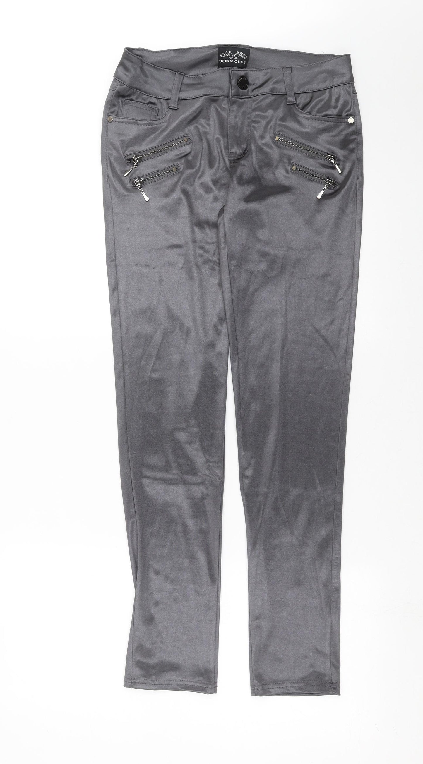 Denim Club Womens Grey   Trousers  Size 10 L30 in