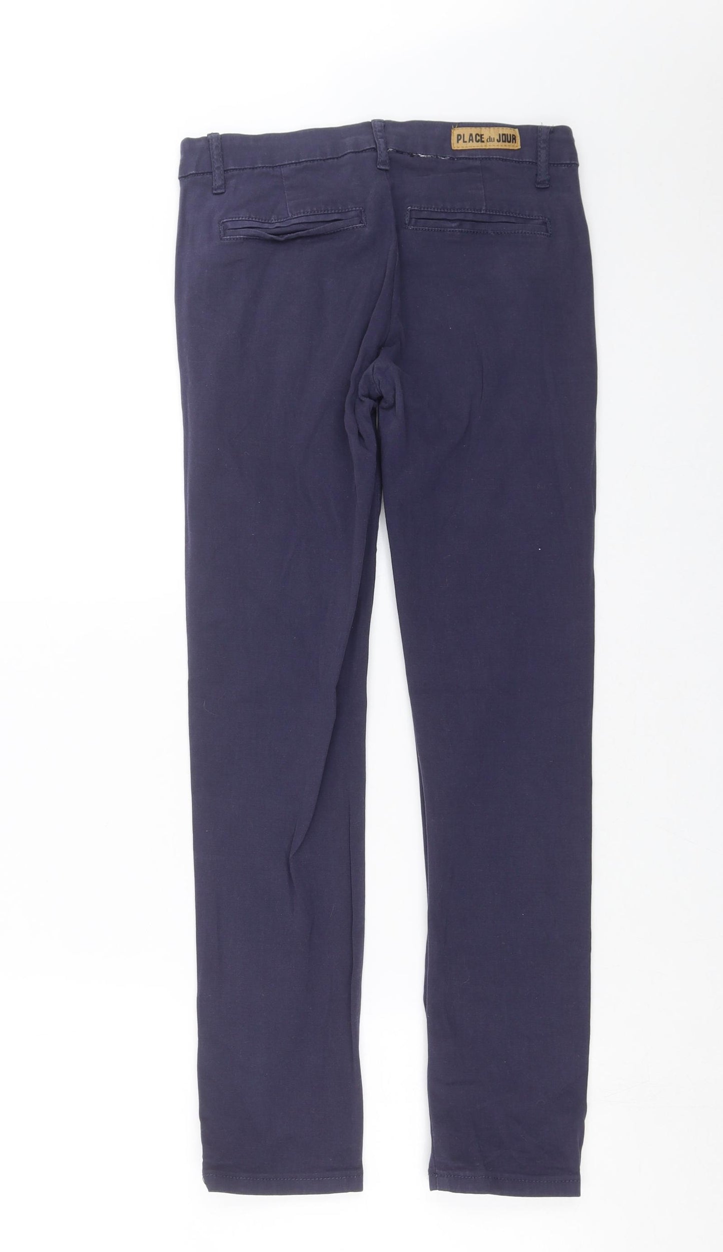 Place Du Jour Womens Blue   Chino Trousers Size 6 L27 in