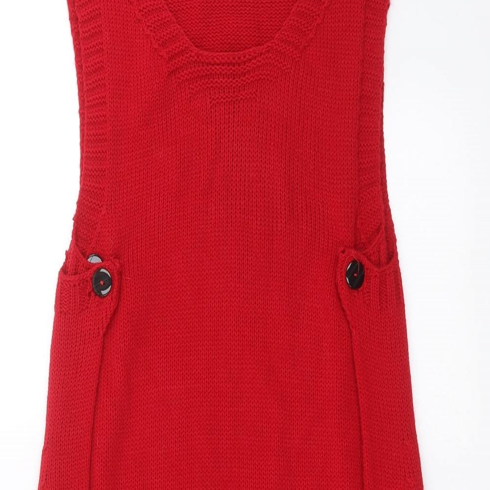 VIVIR Womens Red  Knit Jumper Dress  Size M