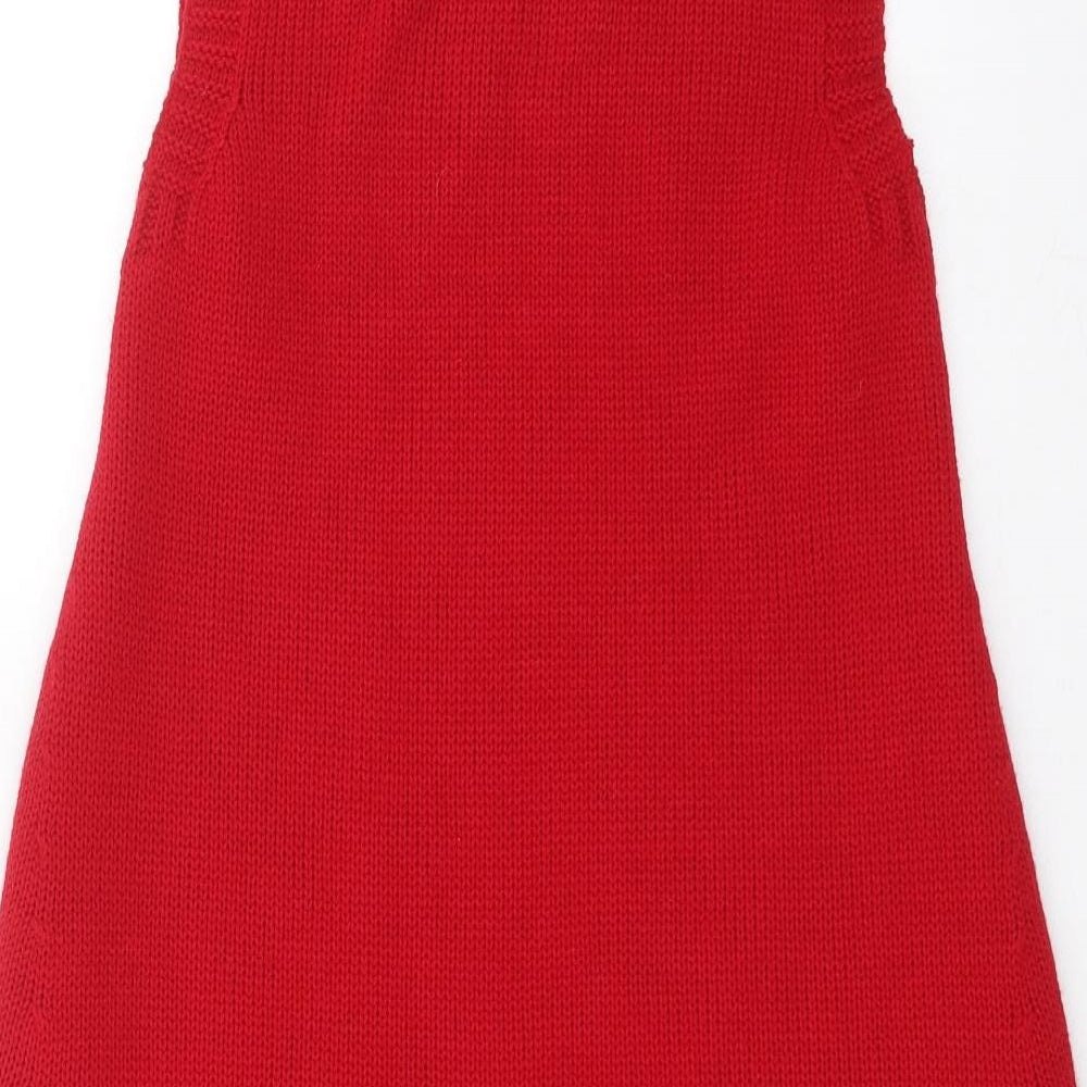 VIVIR Womens Red  Knit Jumper Dress  Size M