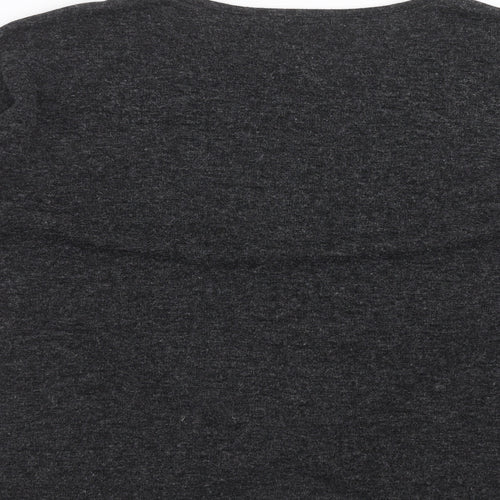 QED London Womens Grey Geometric Knit Pullover Jumper Size L