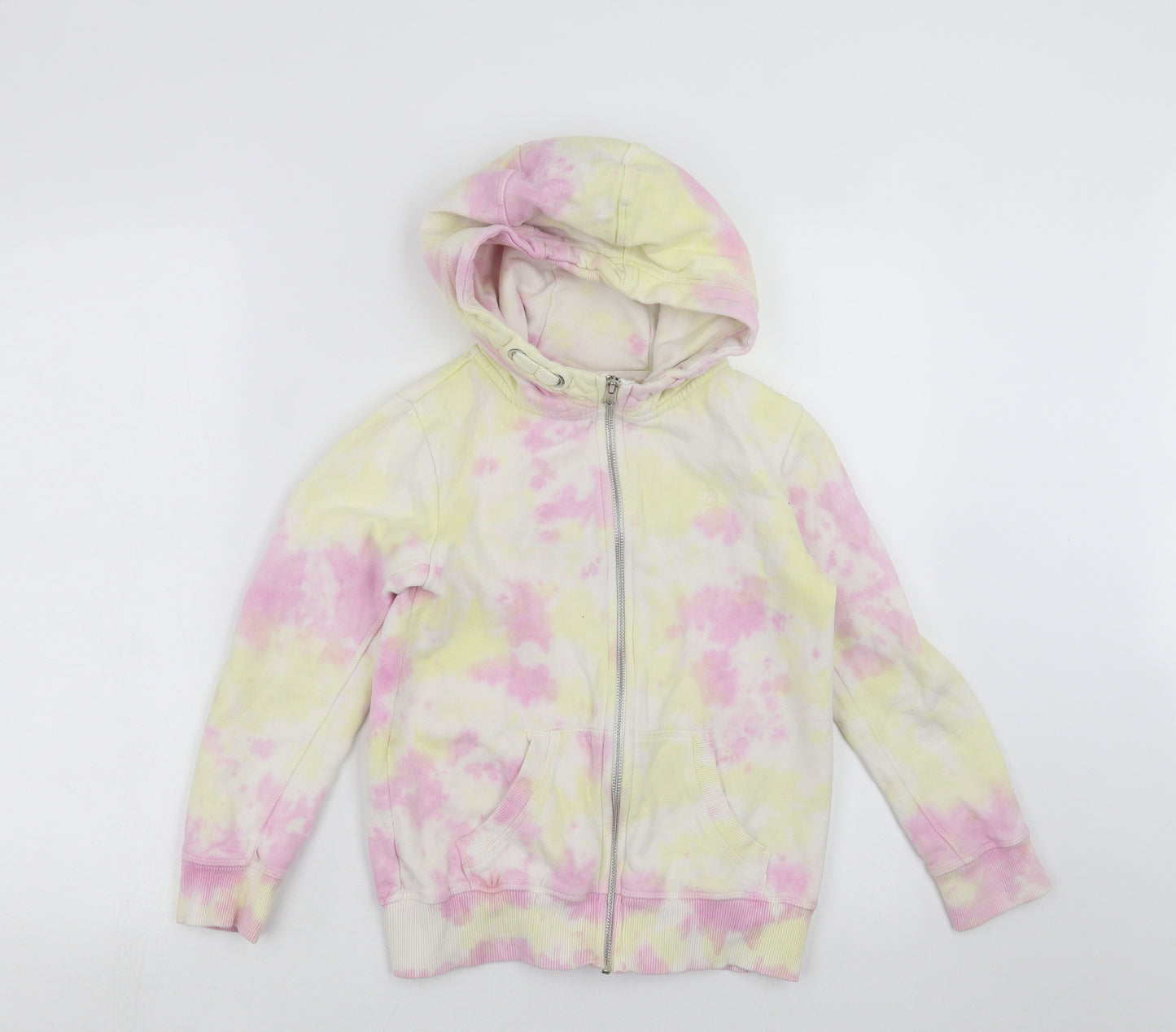 NEXT Girls Pink   Full Zip Hoodie Size 9 Years  - tie dye