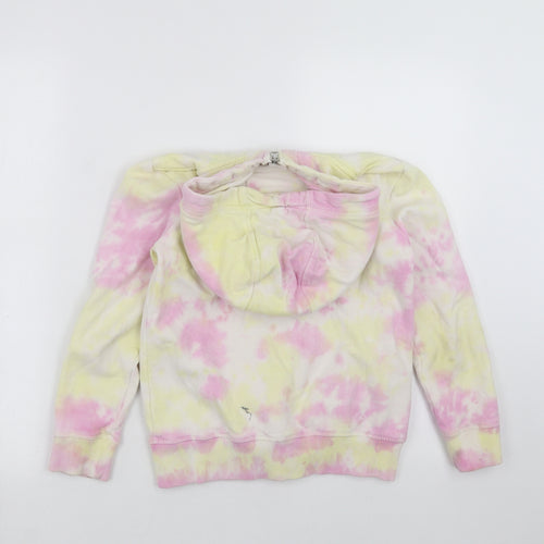 NEXT Girls Pink   Full Zip Hoodie Size 9 Years  - tie dye