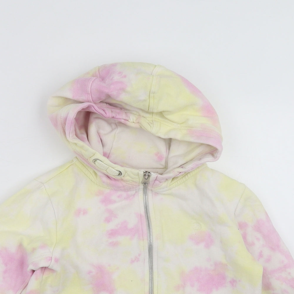 NEXT Girls Pink   Full Zip Hoodie Size 9 Years  - tie dye