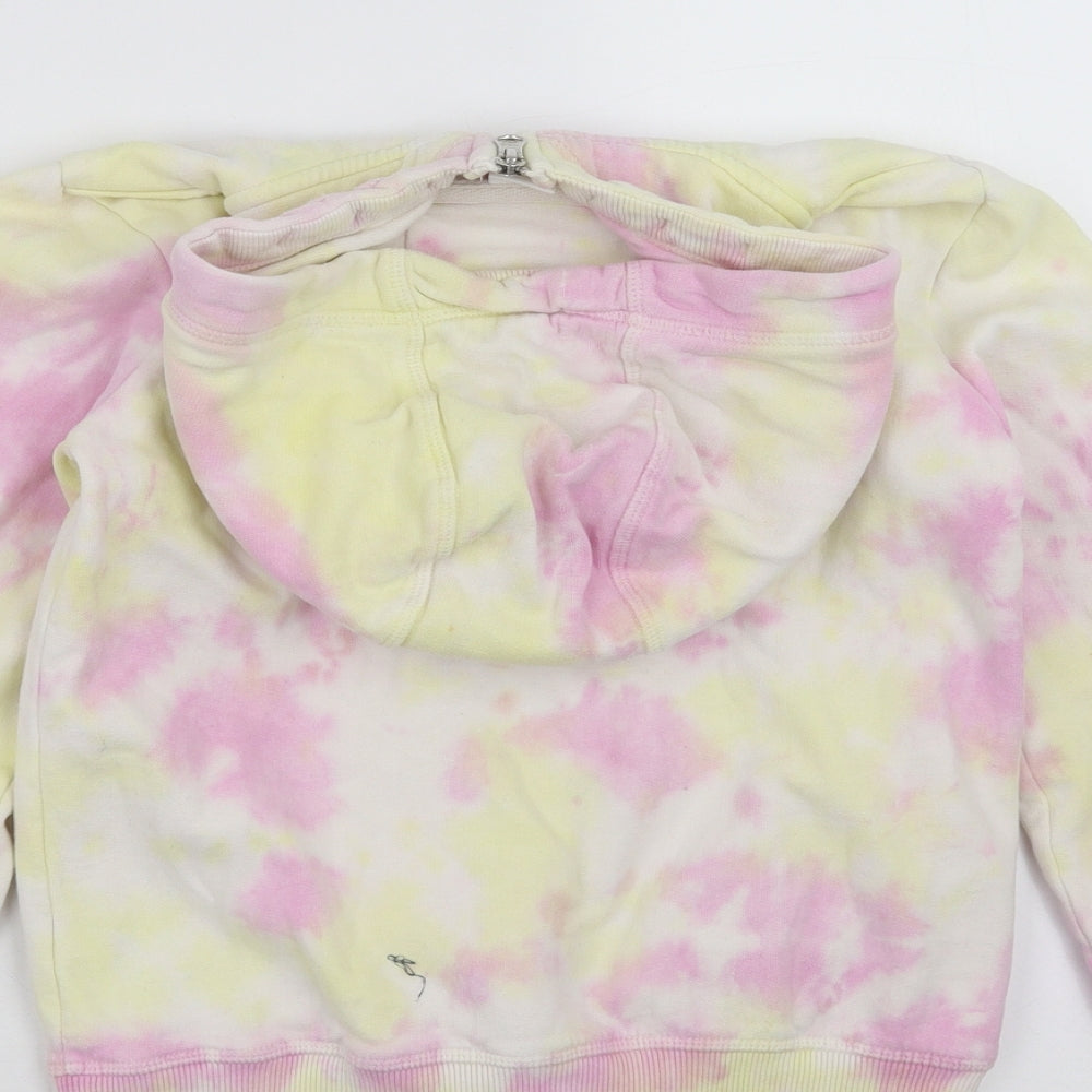 NEXT Girls Pink   Full Zip Hoodie Size 9 Years  - tie dye