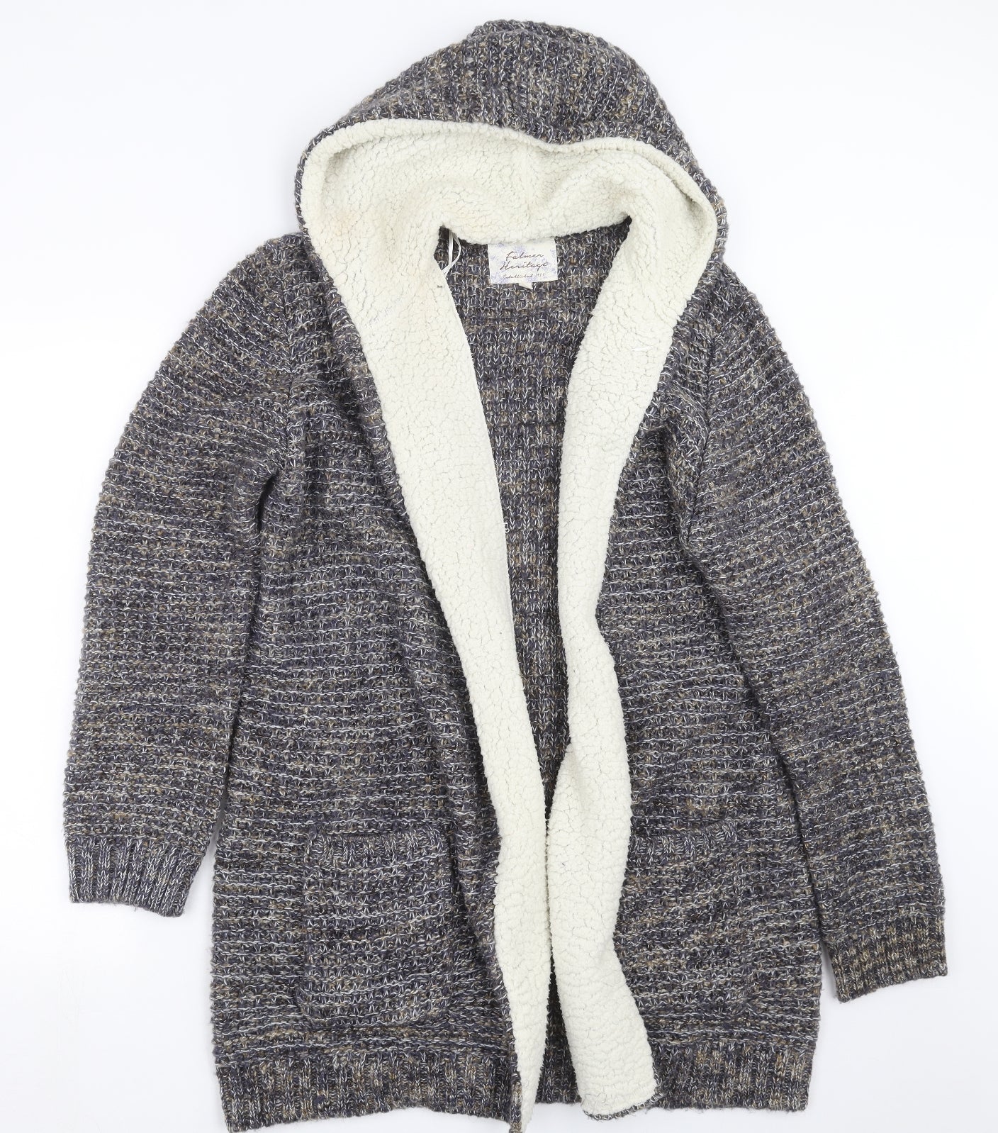 Falmer Heritage Womens Blue  Knit Cardigan Jumper Size M