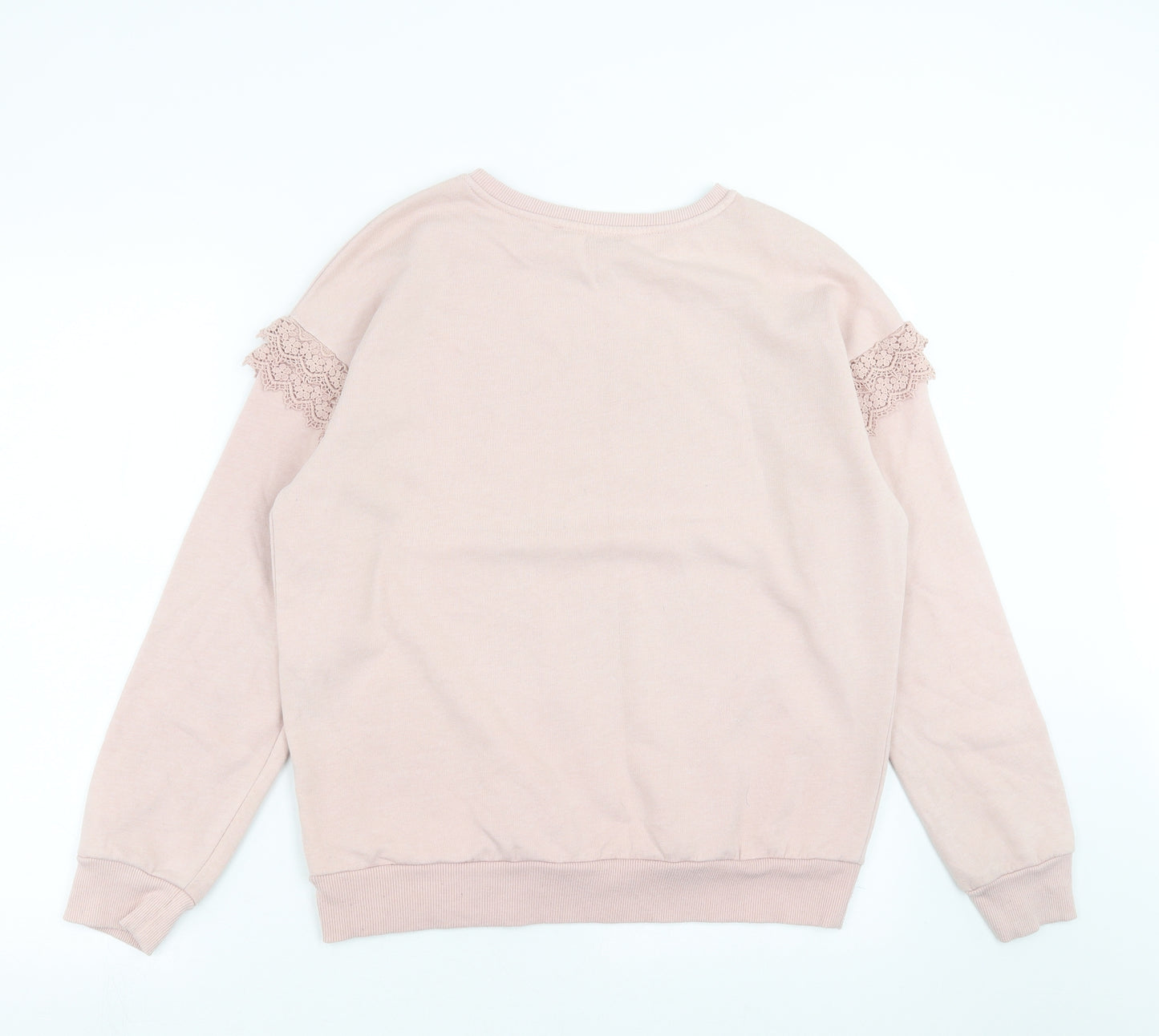 George Womens Pink   Pullover Sweatshirt Size 12  - crochet detail