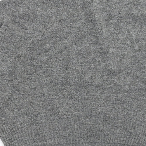 H&M Womens Grey  Knit Pullover Jumper Size M  - beaded detail