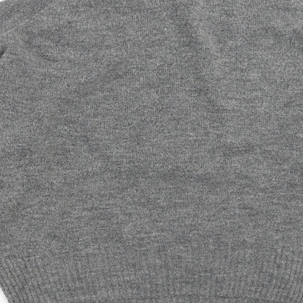 H&M Womens Grey  Knit Pullover Jumper Size M  - beaded detail