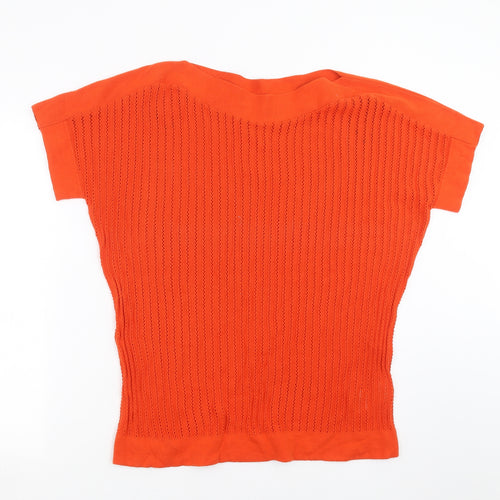 BPC Womens Orange Striped  Pullover Jumper Size S